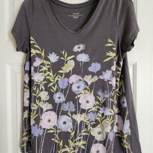 Pima Shirred-Back Elliptical Tee